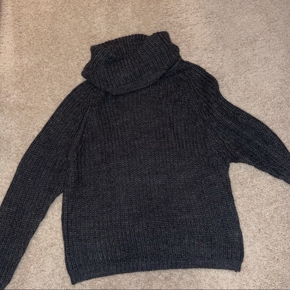 Charcoal Grey Cowl Neck Sweater - Picture 1 of 1